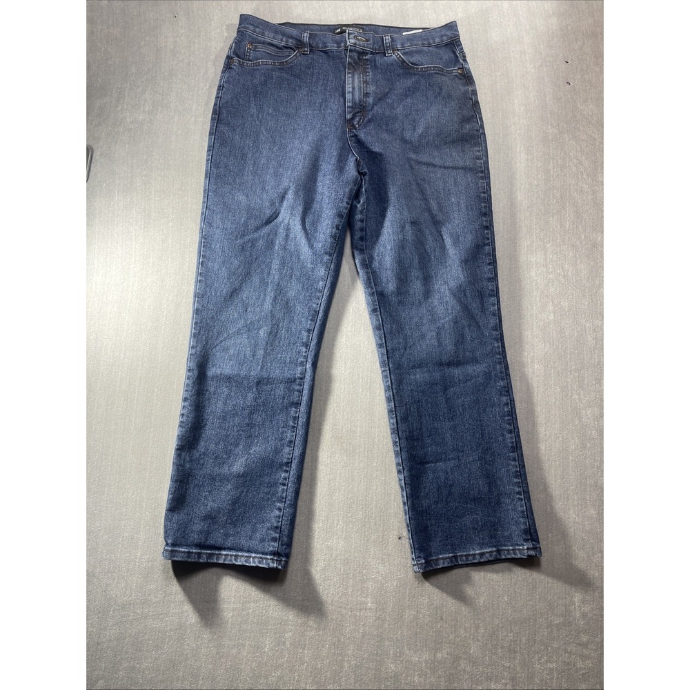 Lee 1889 Jeans, Women's Size 14 Med Blue, Denim, Relaxed Fit, Pockets, Straight